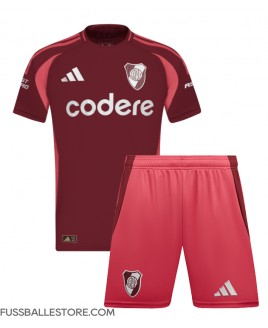 Günstige River Plate Auswärts Trikotsatzt Kinder 2024-25 Kurzarm (+ Kurze Hosen)